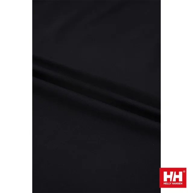 【Helly Hansen】男 輕戶外 休閒 柔軟 磨毛 拉鍊半開襟 長袖上衣 黑