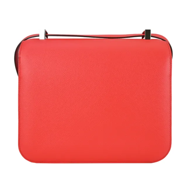 【Hermes 愛馬仕】Constance 24CM AL Epsom 牛皮斜背包(D刻/S3心紅 /琺瑯釦)