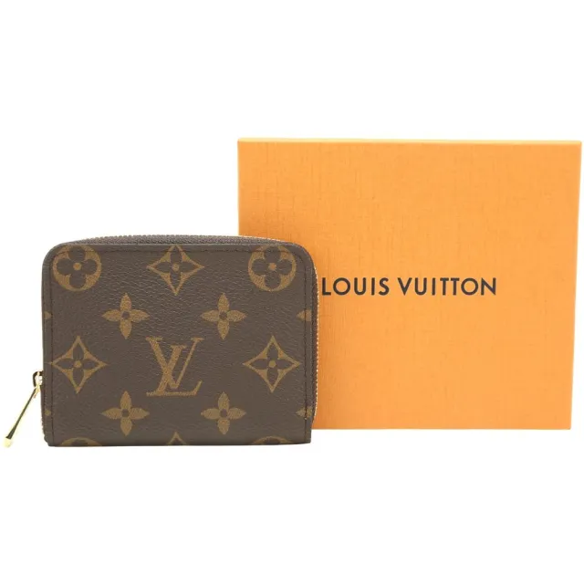 【Louis Vuitton 路易威登】LV M60067 Monogram 老花帆布拉鍊卡片夾/零錢包-咖啡色