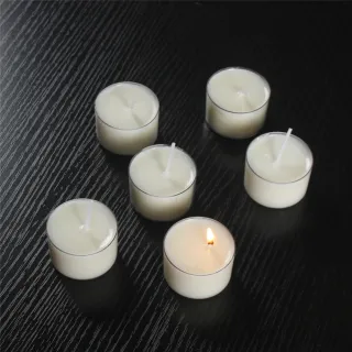 【LIFE SHOP】無味手工天然椰子蠟燭  6顆組 椰子蠟 香薰爐補充蠟燭 小蠟燭