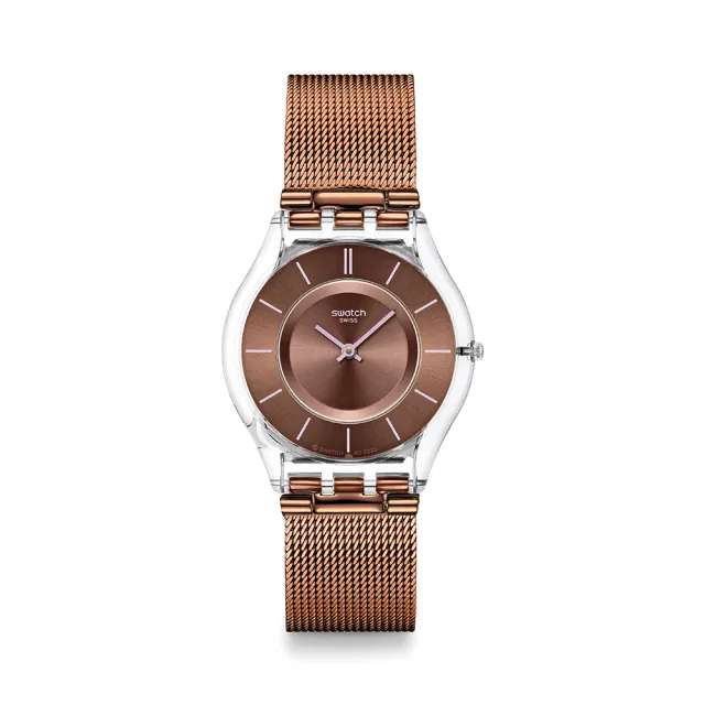 【SWATCH】MOCHA IN MIND 超薄手錶/男錶/女錶/瑞士製造 SS08K121M(34mm)