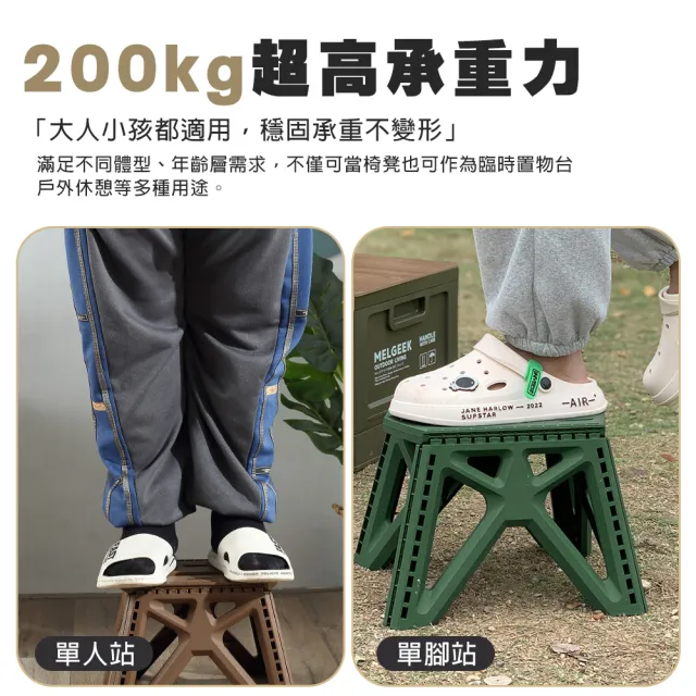 【TAS CAMP】軍風 高承重折疊椅凳(軍風折疊椅凳 承重200公斤 摺疊椅 露營椅凳 戶外椅 小板凳 摺疊凳 露營)