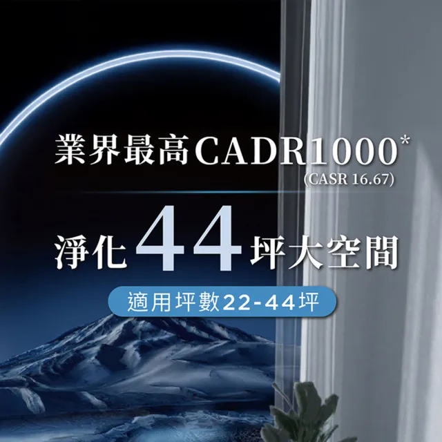 【Honeywell】(一年份濾網組)X1000 航太級UVC殺菌空氣清淨機(適用22-44坪｜太空機)