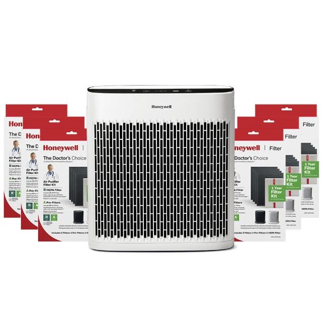 【美國Honeywell】六年份耗材組(內含濾網HRF-ARVP100 x6盒▼再送淨味清淨機HPA-5150WTWV1)