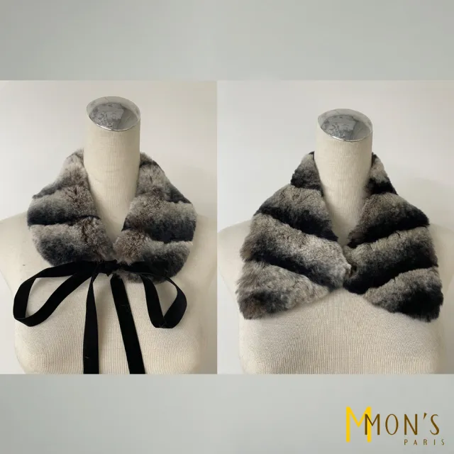 【MON’S】獺兔毛圍巾(直)