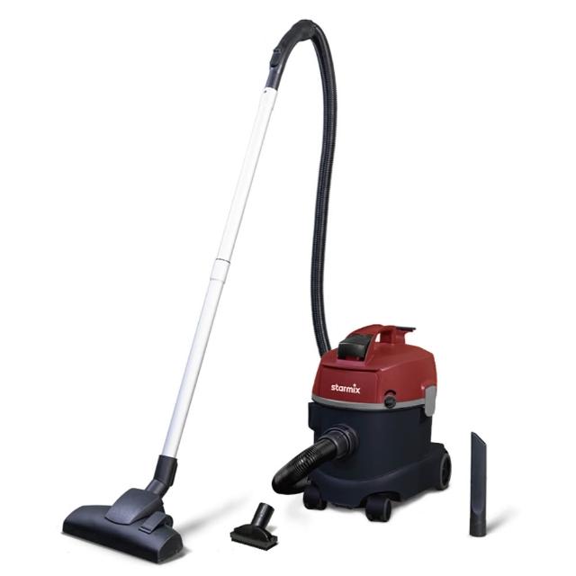 Starmix吸特樂 TSC-1214 Starmix 吸特樂 TSC-1214 直立式吸塵器,採用有刷馬達設計,提供強勁吸力,適合乾式清潔各種表面,包括木材、鋼材、石材、床墊、大理石、磁磚、長毛地毯、短毛地毯、強化地板、木地板、深色地板、油布、貼皮等。適用1坪至50坪大空間家庭,噪音僅61-70dB,低噪音不打擾。重量6.1~9kg,輕便易操作。標準配件包含紙卡封口式五層集塵過濾羊毛布袋、200cm吸塵軟管組、鋁製延伸管、兩用地板地毯刷頭、多用途T型毛刷頭、縫隙除塵尖吸嘴。整機保固1年半(18個月,不含人為因素、外力損壞及配件),專業品牌Starmix吸特樂,高效清潔您的居家環境。