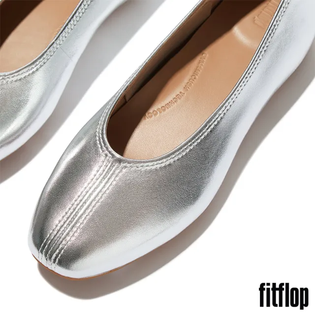 【FitFlop】DELICATO 高包覆柔軟皮革芭蕾舞鞋-女(三色)