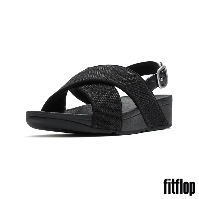 【FitFlop】LULU 閃亮金蔥紗線網布後帶涼鞋-女(3款)