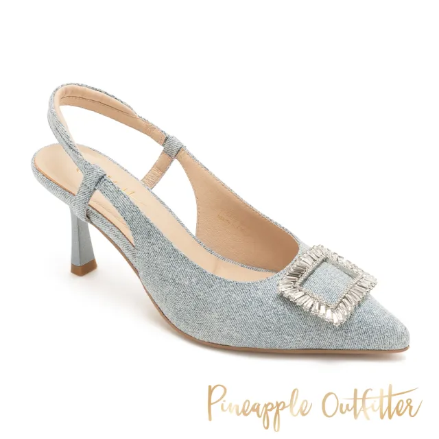 【Pineapple Outfitter】氣質大方迷人鑽飾高跟涼鞋ILLIAS(牛仔色)
