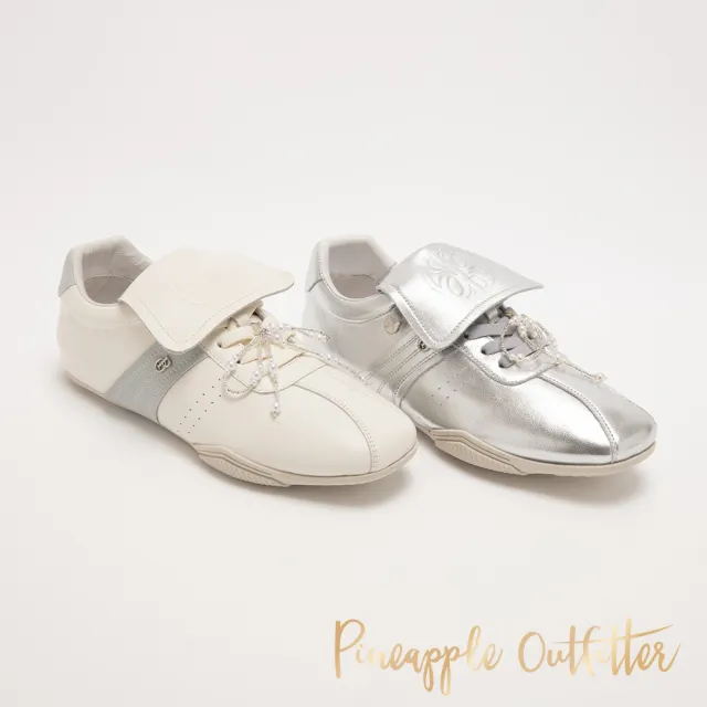 【Pineapple Outfitter】城市鞋舌珍珠綁帶德訓鞋KASSA(白色)