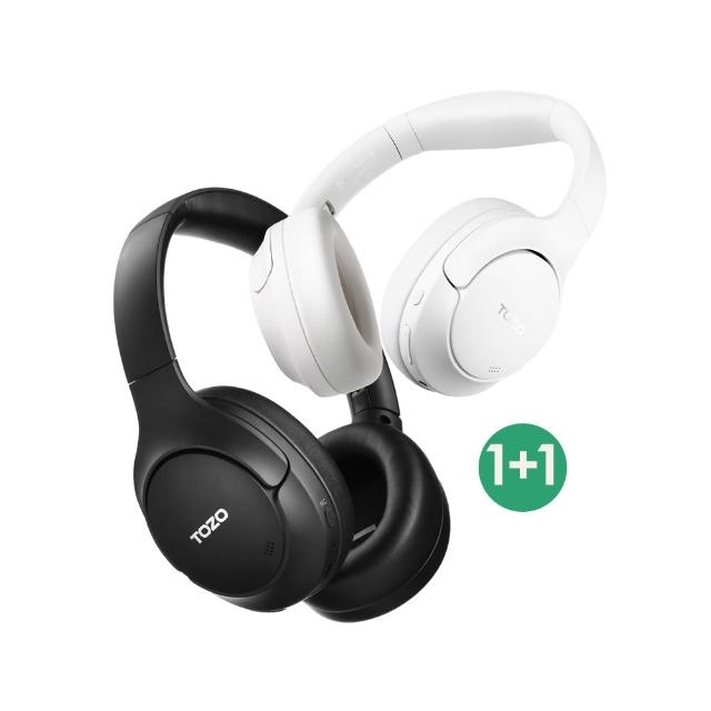 二入超值組【TOZO】H10 Hi-Res降噪無線AI輔助藍芽耳罩式耳機(chatGPT/智慧錄音/EQ調節/ANC/原廠公司貨)