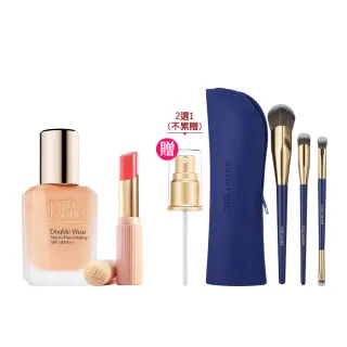 【Estee Lauder 雅詩蘭黛】粉持久粉底水啵啵潤唇膏組(水啵啵琉璃潤唇膏+粉持久粉底液/IU同款/防曬)