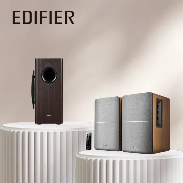 【EDIFIER】R1280DB   2.0聲道藍牙喇叭+T5S重低音(音響/主動喇叭/桌上喇叭 /2.0聲道/藍牙喇叭/重低音)
