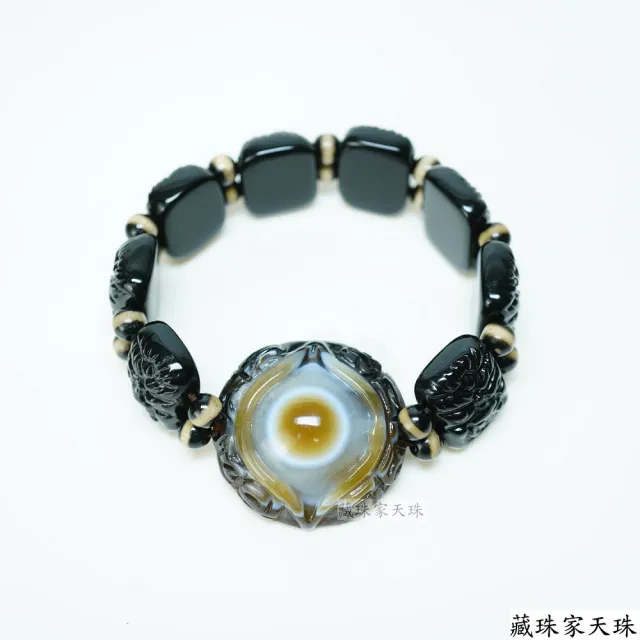 【藏珠家】精品33mm財咒天眼天珠手鍊