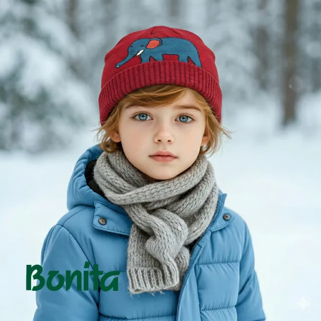 【Bonita 葆倪】日本進口/童帽/動物兒童毛線帽/699-4854