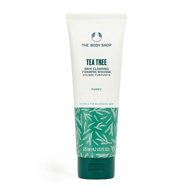 即期品【THE BODY SHOP 美體小舖】茶樹淨膚深層泡沫潔面乳-125ML