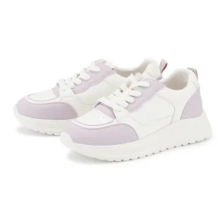 【DIANA】舒適百搭綁帶厚底休閒鞋 紫色