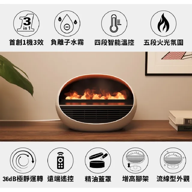 【Stadler Form】冬暖夏涼組 Simon 3D 循環扇 風扇 循環風扇 + Erik 香氛水氧電暖器 電暖器 暖風機