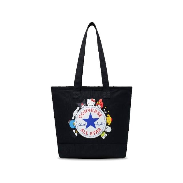 【CONVERSE】手提包 運動包 三麗鷗聯名款 HELLO KITTY TOTE BAG BLACK 黑 WA5872-023