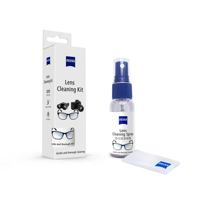 【ZEISS 蔡司】光學拭鏡片清潔組(拭鏡紙50片x3+清潔噴液30mlx1)