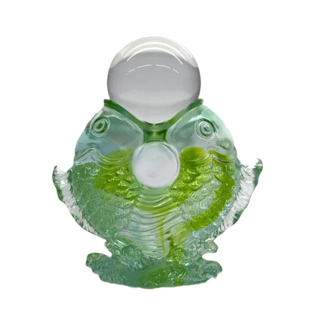 【琉璃工房】雙魚轉如意 入厝禮生日禮物(畢業/禮品/典藏/水晶/琉璃/祝福)