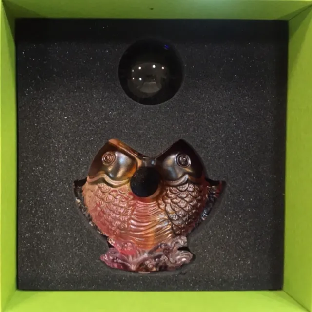 【琉璃工房】雙魚轉如意 入厝禮生日禮物(畢業/禮品/典藏/水晶/琉璃/祝福)