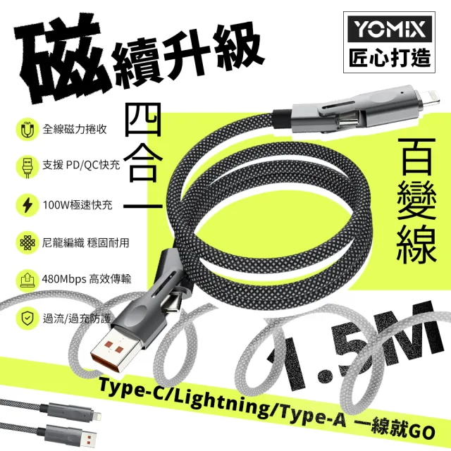 【Kingston 金士頓】快充磁吸線組★XS1000 1TB USB 3.2 Gen 2 外接式 SSD 固態硬碟+PD100W四合一快充線1.5M