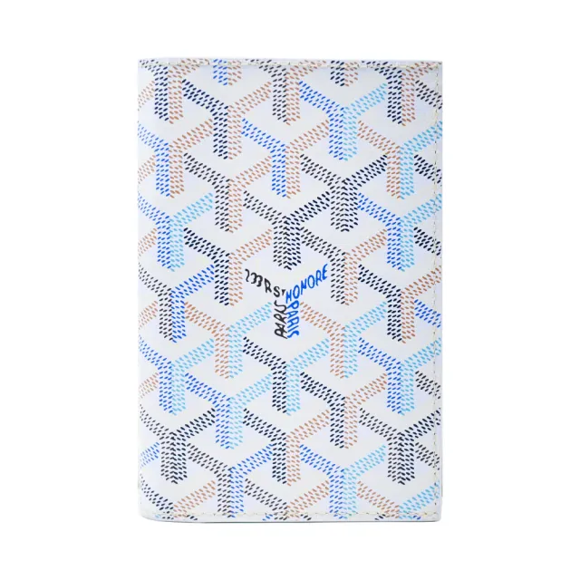【GOYARD 高雅德】GRENELLE 塗料帆布護照夾-極地藍