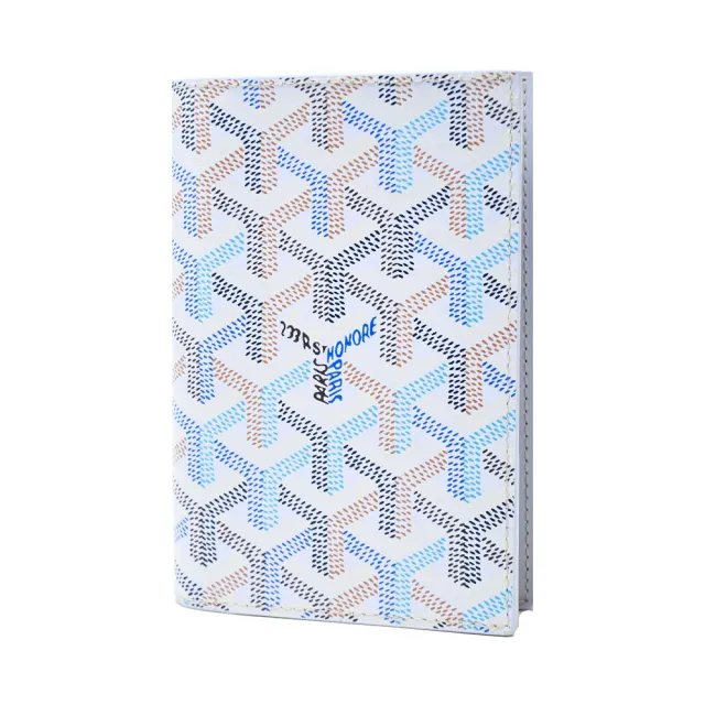 【GOYARD 高雅德】GRENELLE 塗料帆布護照夾-極地藍