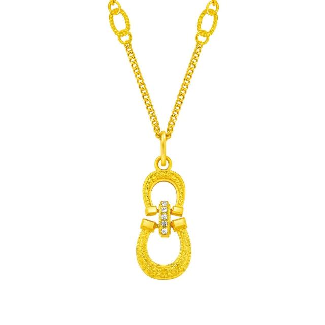 【Just Gold 鎮金店】驥福 黃金項鍊 (新品上市)