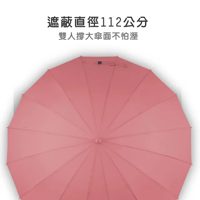 【雨傘王】2入組 BigRed自動無敵 16骨超防風 防水 雨傘 直傘 颱風傘(終身免費維修)