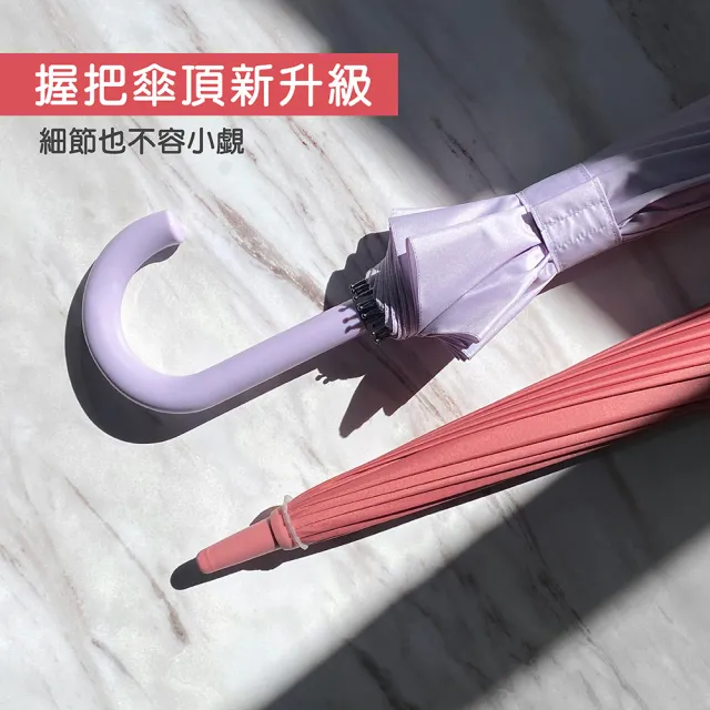 【雨傘王】2入組 BigRed自動無敵 16骨超防風 防水 雨傘 直傘 颱風傘(終身免費維修)