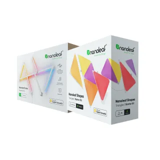 【nanoleaf】造型組合-智能三角燈9片組+星座燈9條組(LED 觸控 音樂 氣氛 像素燈 壁燈 兒童 玩具 積木 堆疊)