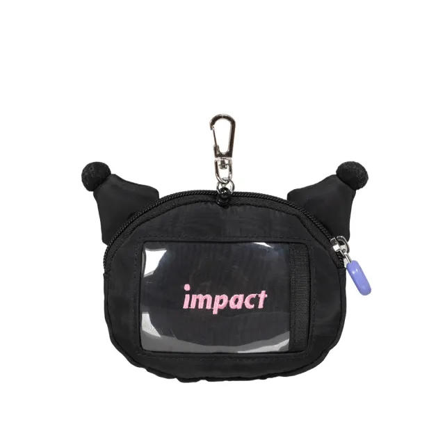 【IMPACT 怡寶】酷洛米Kuromi 造型零錢包-票卡套-黑色 IMKUL06BK