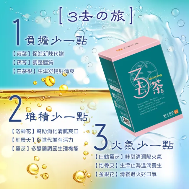 【順天本草】3去茶-含金銀花、靈芝、紅景天(5gx10入/盒X3盒)
