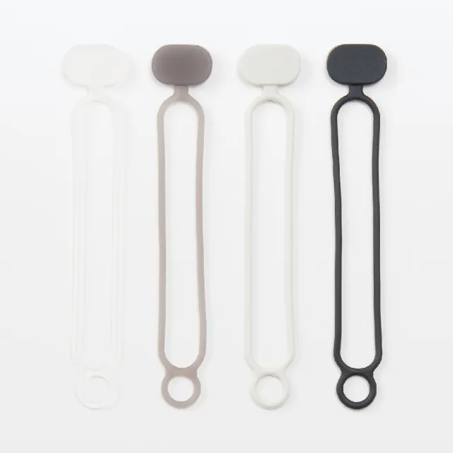 【MUJI 無印良品】矽膠多用途綁帶 約1.8x10.8x3.5cm/4色共12入