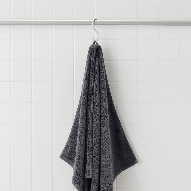 【MUJI 無印良品】棉圈絨雙線織小浴巾/可吊掛(灰色/柔白/粉米/綠色/墨灰)