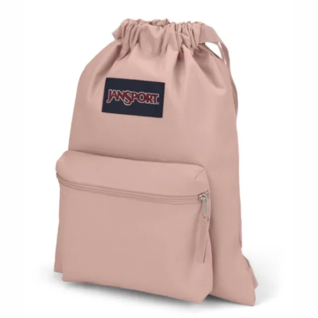 【JANSPORT】雙11 Draw Sack 後背包 抽繩水桶包 運動包 束口包 玫瑰粉(JS0A83LQ7N8)