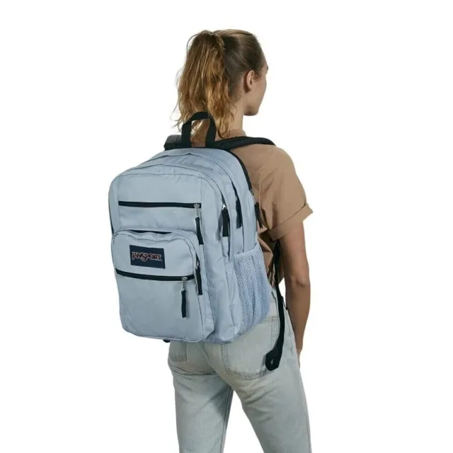 【JANSPORT】雙11 Big Student 後背包 運動包 雙肩背包 粉嫩藍(JS0A47JK7G7)
