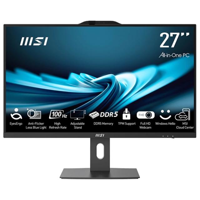 【MSI 微星】i5特仕液晶電腦(PRO AP272P 14M-632TW/i5-14400/8G/512G SSD/W11/黑)