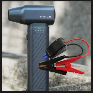 【Philo 飛樂】12000mah 救車強風多功能暴力渦輪風扇SF120(救車行動電源/洗車吹水機/除塵工具/洗車吹風)