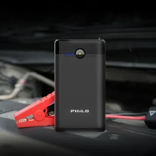 【Philo 飛樂】PM50 超輕巧 6000mAh 救車啟動電源 (比手機小/300g) 汽機車通用/迷你救車電源/行動救援