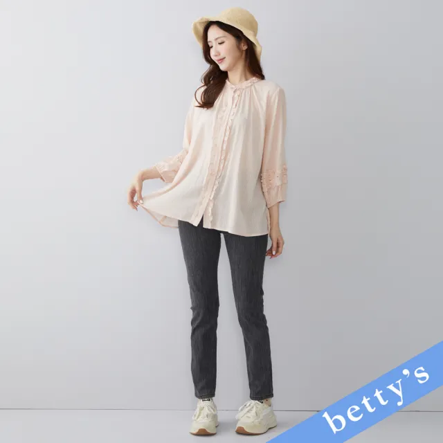 【betty’s 貝蒂思】率性百搭窄管牛仔褲(黑色)