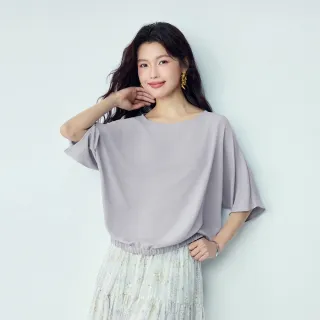 【GIORDANO 佐丹奴】女裝船領蝙蝠袖寬鬆紋理襯衫(多色任選)