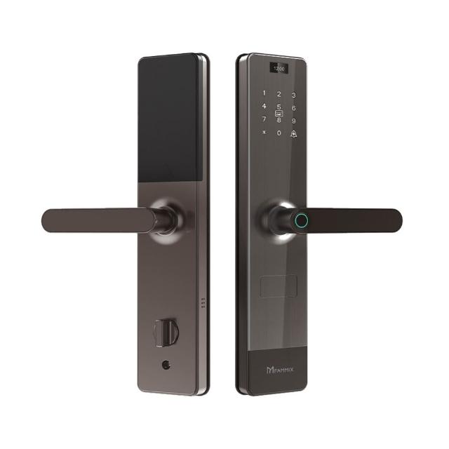 【FAMMIX 菲米斯】SAFER-2 六合一把手式電子鎖/門鎖(指紋感應/密碼/卡片/鑰匙/APP遠端開門/附基本安裝)