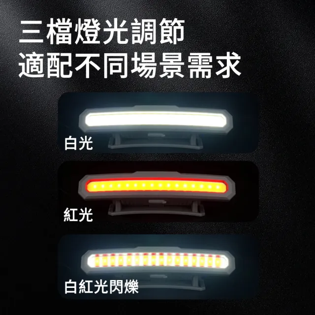 【LUYOO】XPE+COB 強光爆亮跑步腰燈(夜跑燈/便攜防水/防汗警示燈/工作手電筒/外送路跑必備)