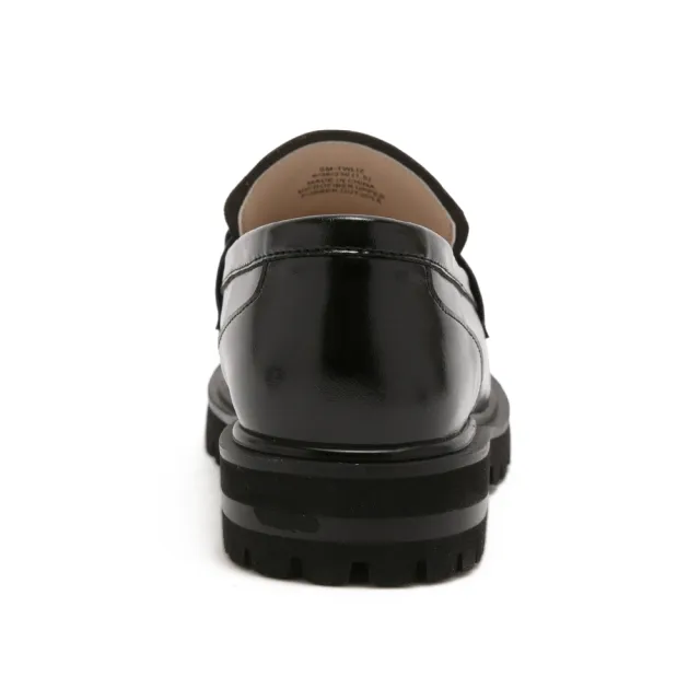 【steve madden】經典素面馬銜釦樂福鞋 TWIZA(鏡黑色)