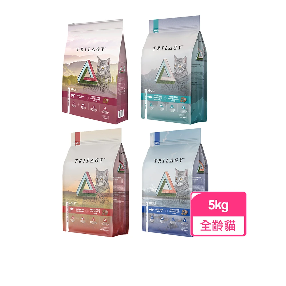 奇境無穀全貓糧 TRILOGY 奇境無穀全貓糧5KG-鮮肉乾糧+原肉凍乾,貓糧、貓飼料、凍乾)