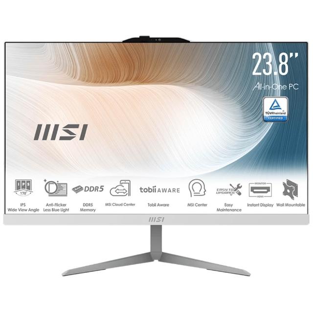 【MSI 微星】Core 7特仕液晶電腦(Modern AM242 1M-1058TW/Core 7 150U/16G/1T SSD/Win11Pro/白)