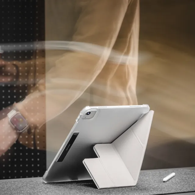 【MAGEASY】iPad Pro/Air 13吋 FACET 全方位支架透明背蓋保護套(支援最新2026 iPad Air 13吋 (M4))